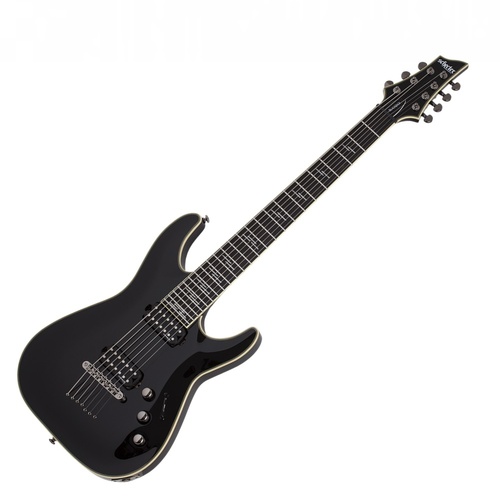 Schecter C-7 Blackjack Electric Guitar - Black Gloss  7-String