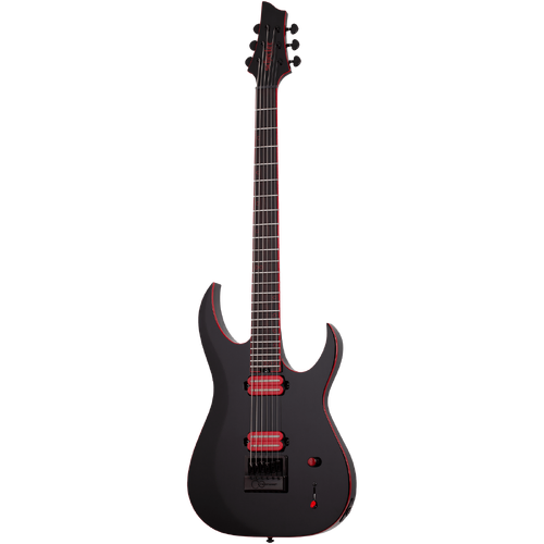 Schecter Sunset-6 ET EX Red Dawn Baritone Electric Guitar - Gloss Black