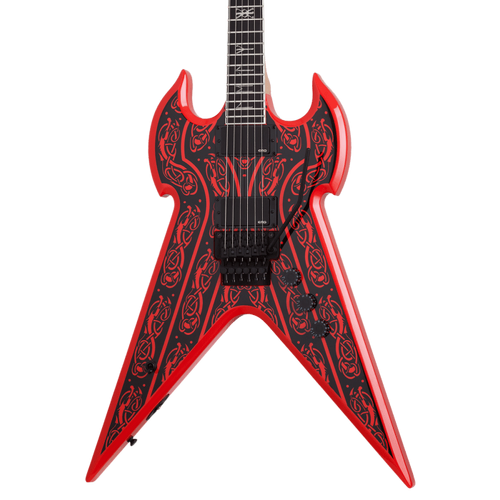 Wylde Audio Warhammer  Norse Dragon Pinstripe Red Floyd Rose Electric Guitar