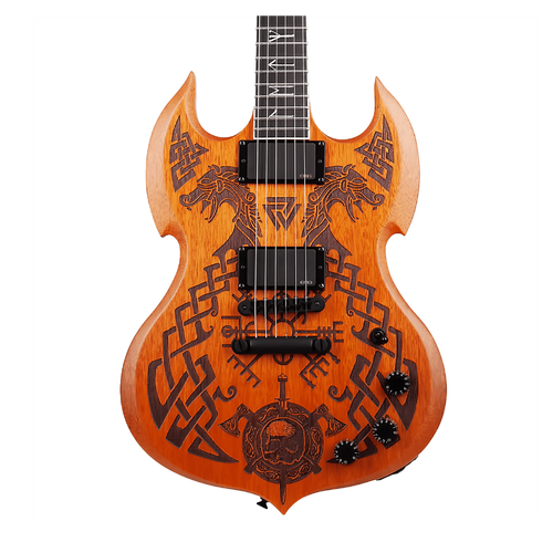 Wylde Audio Barbarian Carveworks Electric Guitar Natural Satin