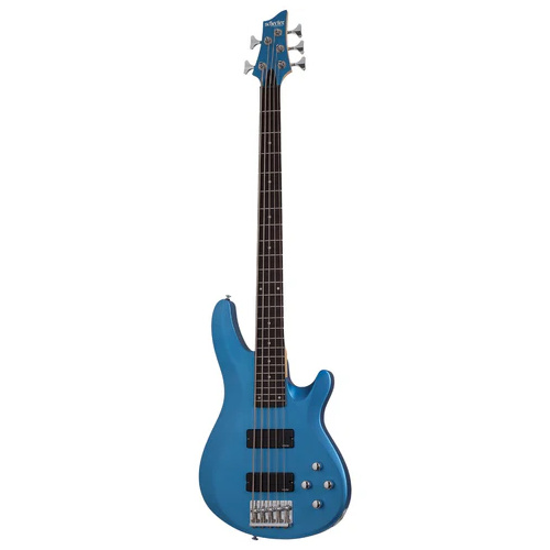 Schecter C-5 Deluxe Satin Metallic Light Blue 5-String Bass Guitar