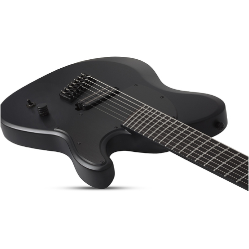 Schecter PT Black Ops 7 String Electric Guitar - Satin Black Open Pore