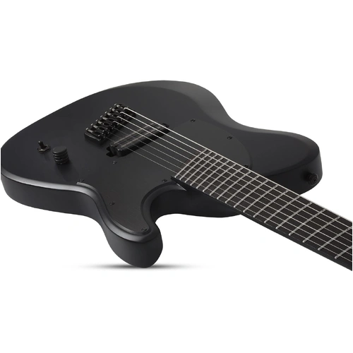 Schecter PT Black Ops 7 String Electric Guitar - Satin Black Open Pore