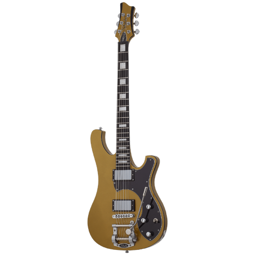 Schecter Stargazer 6 Vibrato Electric Guitar in Metallic Gold