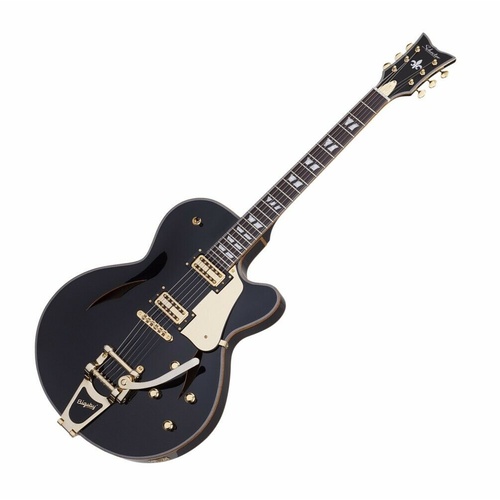 Schecter Coupe Electric Guitar - Gloss Black/Ebony - Tesla FilterTron Pickups