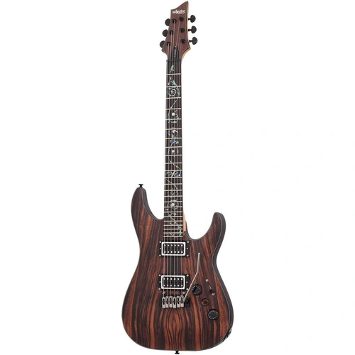 Schecter C-1 Exotic Ebony Electric Guitar, Ebony Fretboard, Natural Satin