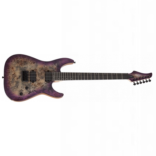 Schecter C-6 Pro Electric Guitar - Aurora Burst - BURL TOP, COIL SPLIT TAP