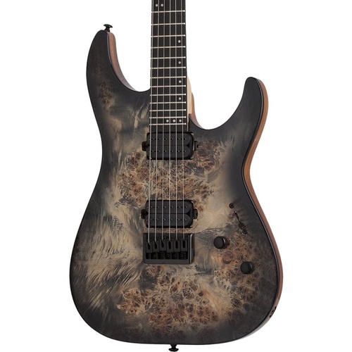 Schecter C-6 Pro Electric Guitar - Charcoal Burst - BURL TOP, COIL SPLIT TAP