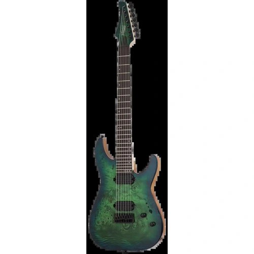 Schecter C-7  PRO  AQB  7-String Electric Guitar - Aqua Burst - Fact 2nd