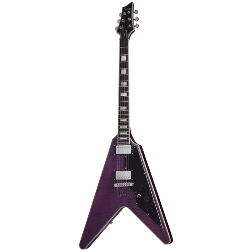 Schecter V-1 Custom Electric Guitar - Trans Purple 