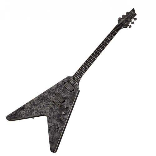 Schecter Juan of the Dead V-1 Electric Guitar - Satin Black Reign