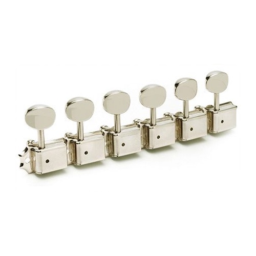 Gotoh SD91-05M 6-In-Line Vintage Style Tuners for Fender Strat Tele - NICKEL