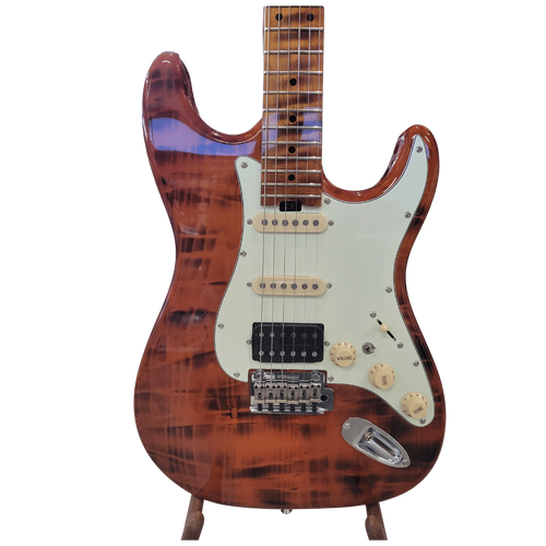 SQOE SEST980 Retro Grilled Electric Guitar with Gig bag - High Gloss