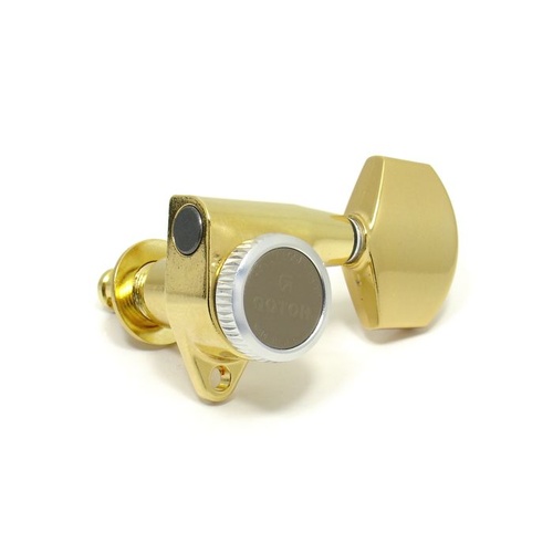 Gotoh SG301 'Grover Style'  Locking Tuning Keys (set of 6) - 3 a Side - Gold