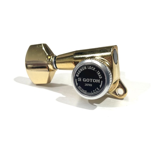 Gotoh 6-String Gold Locking Tuners - Left Handed ( Reverse Headstock ) 6 in Line