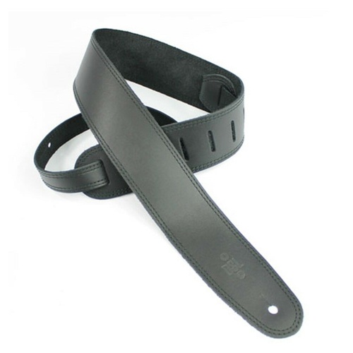 DSL  Classic 2.5" Single Ply Black / Black Stitch Guitar Strap Made in Australia
