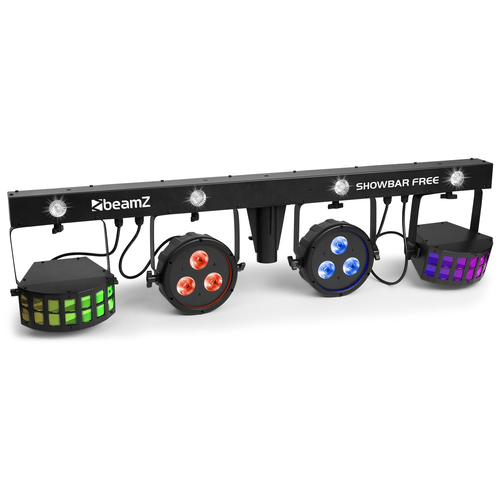 Beamz SHOWBAR-FREE 2x Par 2x Derby and Strobe