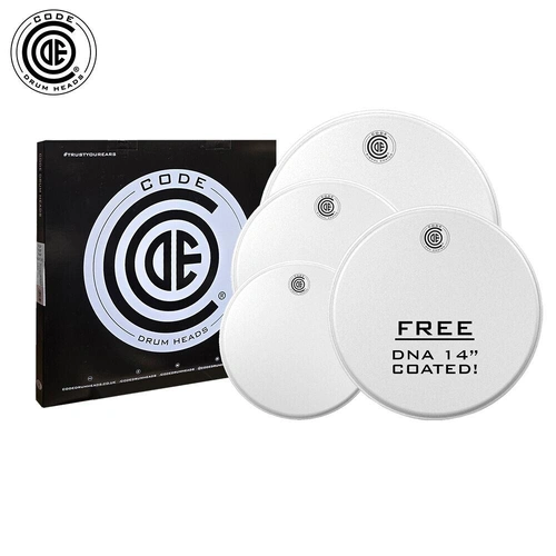 Code Signal Coated Fusion + Pack - 10,12,16 with Free Snare DNA 14" Head