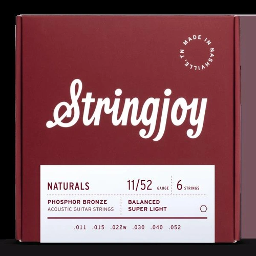 Stringjoy Naturals | ( 11-52 ) Phosphor Bronze Acoustic Guitar Strings