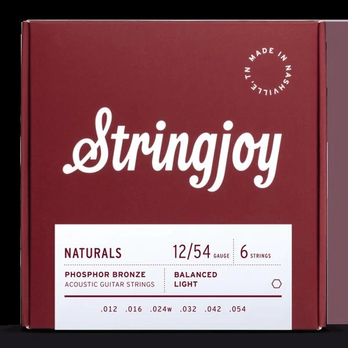 Stringjoy Naturals | ( 12 - 54 ) Phosphor Bronze Acoustic Guitar Strings