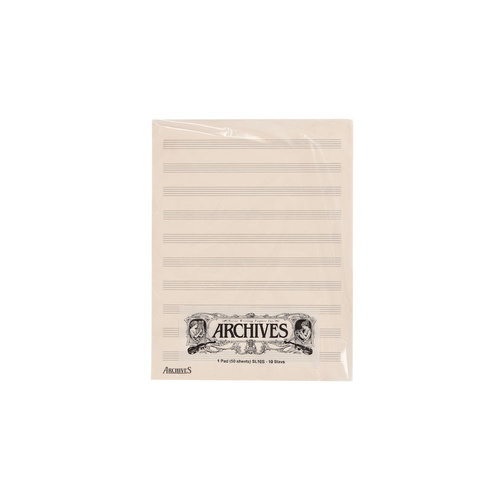 Archives Manuscript Score Pads, 10 Stave, 50 Sheets