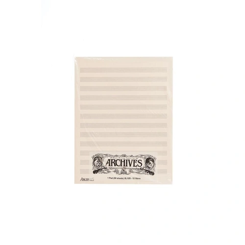 Archives Manuscript Score Pads, 12 Stave, 50 Sheets