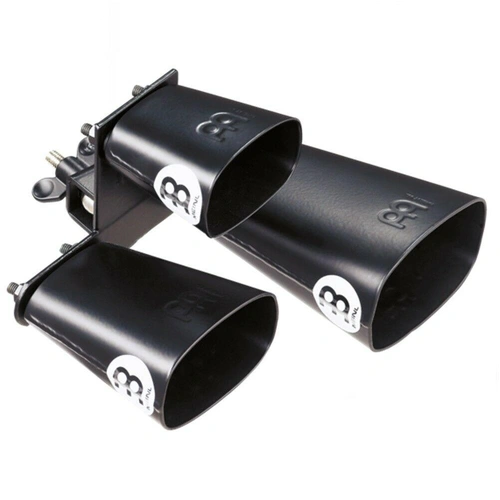 Meinl Percussion Triple Bell  Cowbell - Black powder coated steel  SLTRI-BK