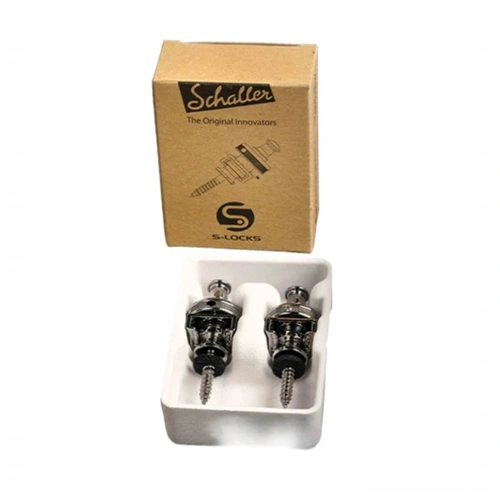 Schaller New S Locks M Black Chrome (Pair)  14010401  Strap Locks / security Locks