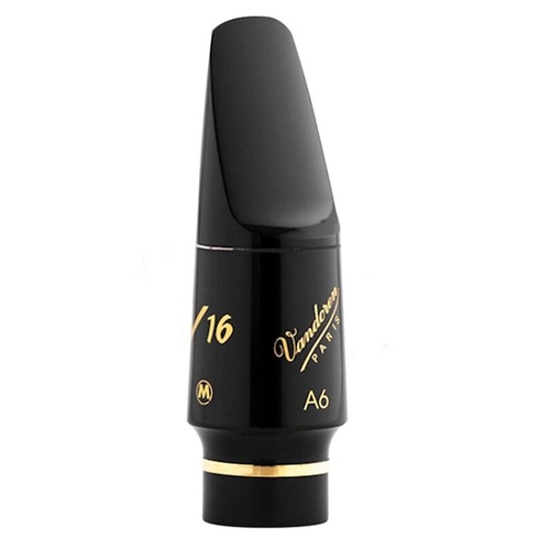  Vandoren V16 Series Hard Rubber Alto Saxophone Mouthpiece  A6 - Medium Chamber 