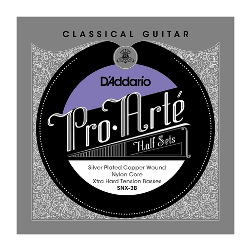 D'Addario Pro-Arte Silver Plated Copper on Nylon Core Half Set  Ex Hard Tension