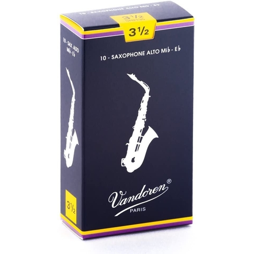 Vandoren SR2135 Alto Sax Traditional Reeds Strength 3.5; Box of 10 