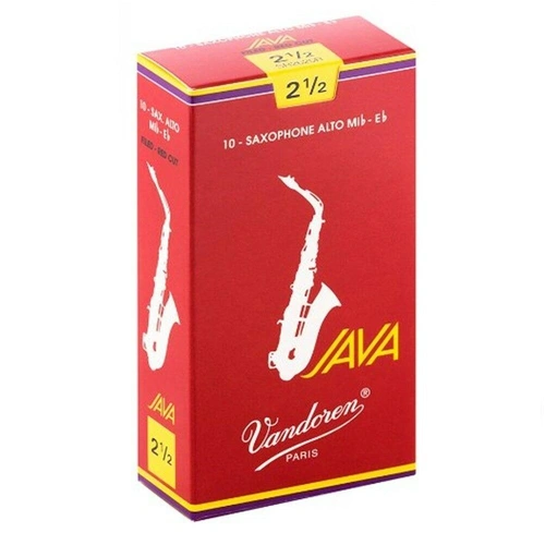Vandoren Alto Sax Reeds 10-Pack - Java Red - Strength 2.5 