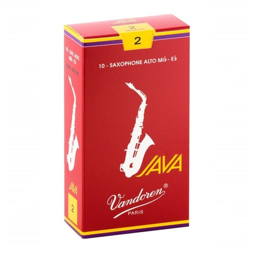 Vandoren SR262R Alto Sax JAVA Red Reeds Strength 2 ; Box of 10