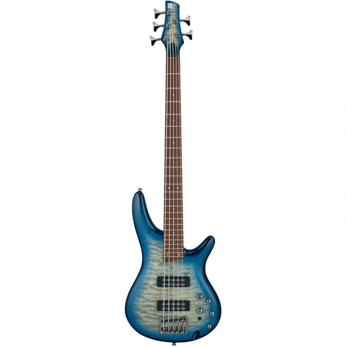 Ibanez SR405EQM SCB 5-String Quilt Top Electric Bass Stained Cosmic Blue Starburst