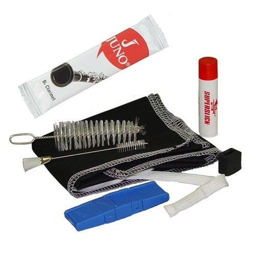 Superslick Clarinet Care Kit includes Cork Grease Vandoren Juno Reed pullthrough