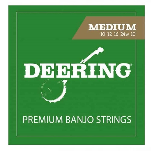 Deering 5-String Banjo Strings Set Medium - ST-M5 , 10-24w10