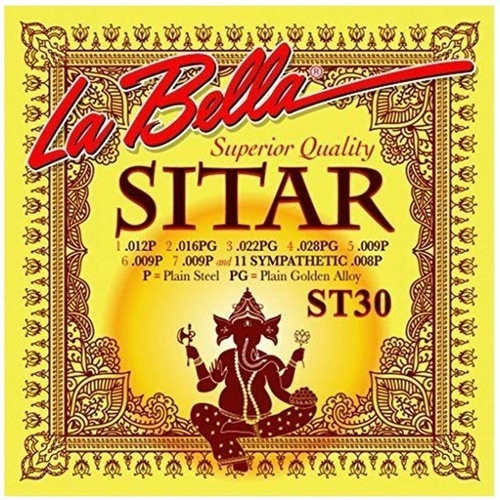 La Bella  ST30 Sitar String Set - 7 Main 11 Sympathetic strings Loop Ends