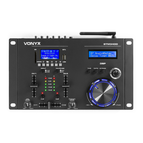 Vonyx STM3400 2-Channel  DJ Mixer with Scratch