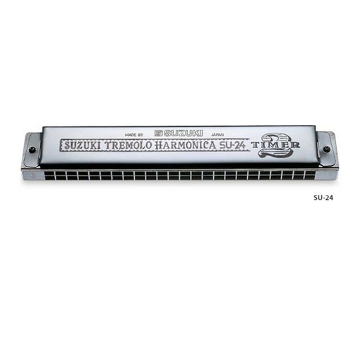 Suzuki Harmonica - 2 Timer Tremolo Harmonica  Key of A - 24 hole dual note