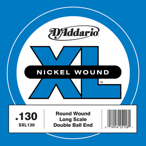 Long Scale.130 DAddario SXL130 Nickel Wound Double Ball-End Bass Guitar Single String