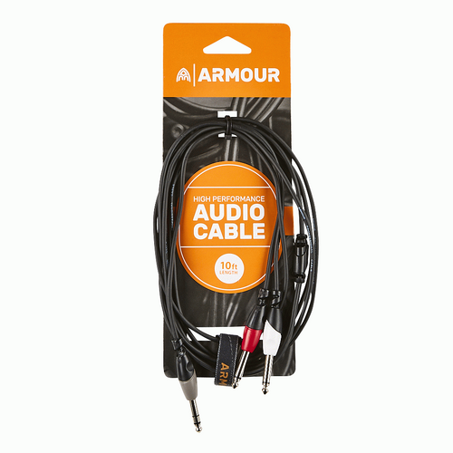 Armour SYC4  1/4" Stereo to 2 x  1/4" Mono cable 10 Foot