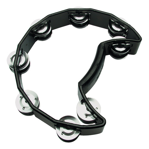 Toca Players Series Half Moon Black Tambourine with Double Nickel Plated Jingles