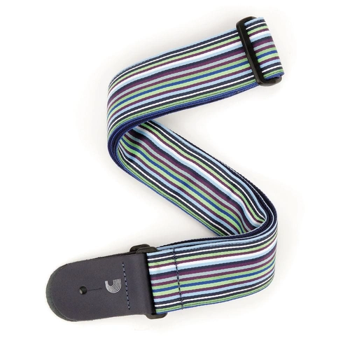 D'Addario Woven Latin Line Art Guitar Strap, Blue