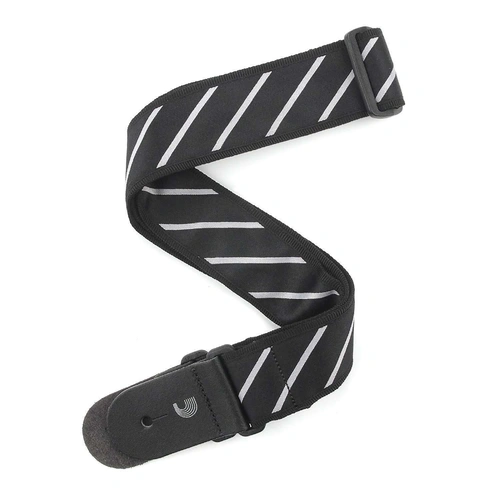 D'addario Planet Waves T20W1409 2-Inch Tie Stripes Guitar Strap - Black / Grey