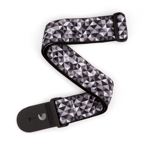 D'Addario Woven Guitar Strap, African Geometrics, Grey