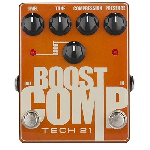  Tech 21 Boost Comp Compression/Boost Guitar and Bass Effects Pedal