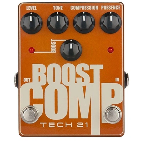  Tech 21 Boost Comp Compression/Boost Guitar and Bass Effects Pedal
