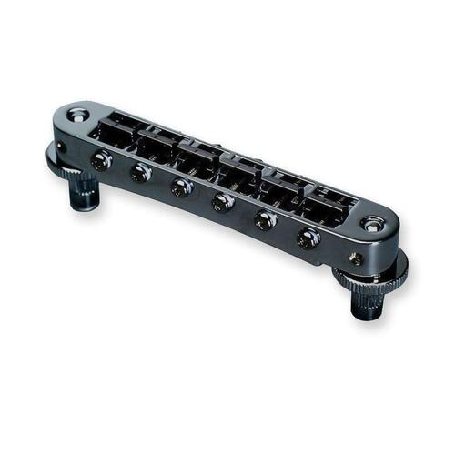 TonePros T3BP Tune-o-matic Bridge  Notched saddles - Black