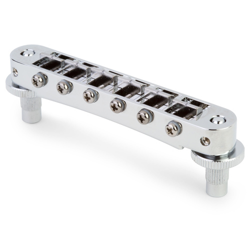 TonePros T3BP Tune-o-matic Bridge  Notched saddles Chrome
