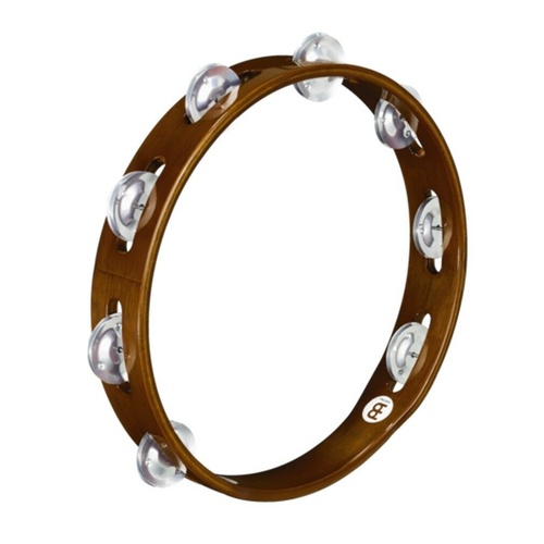 Meinl Percussion TA1A-AB Traditional 10-Inch Wood Tambourine Single Row jingles